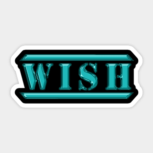 Wish Light Blue Sticker